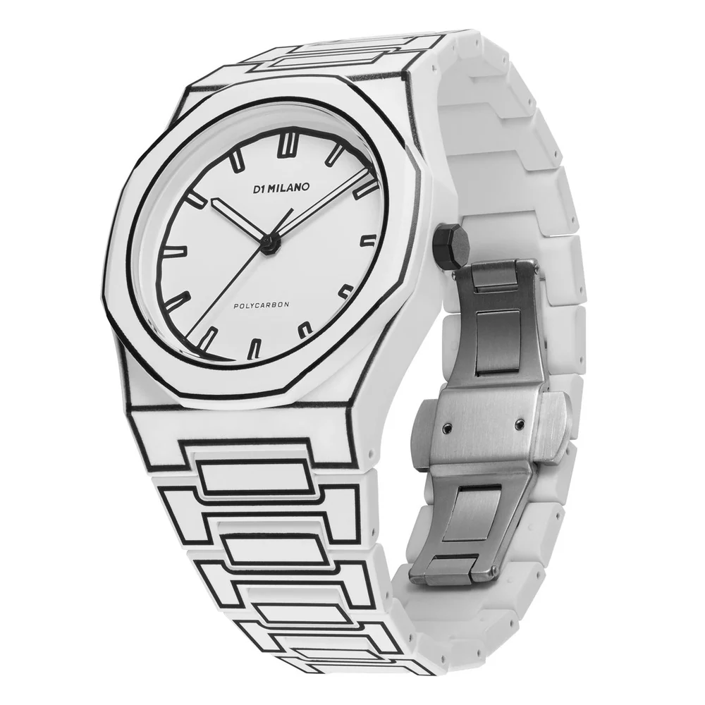 Unisex Polycarbon White Watch - Image 3