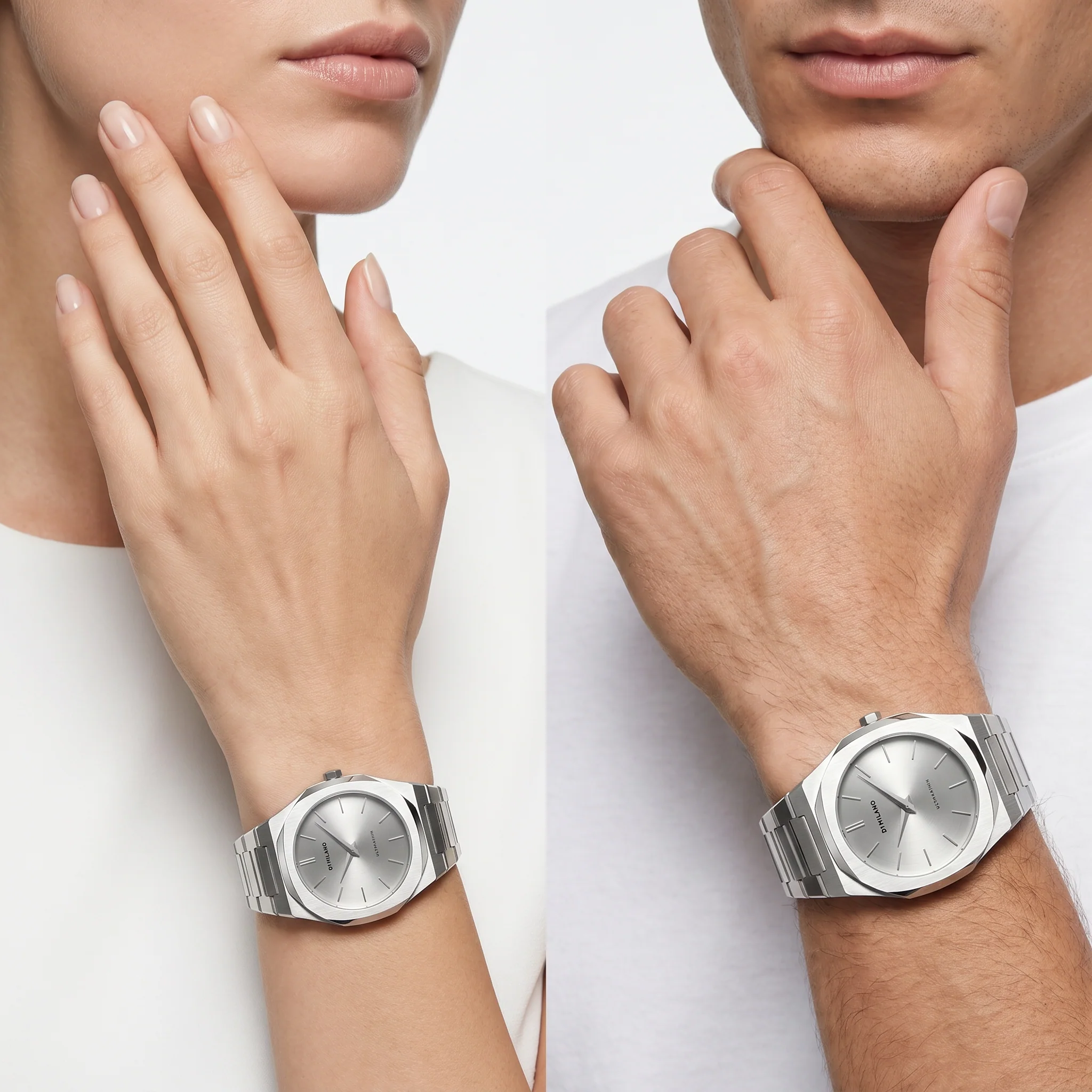 Unisex Ultra Thin Silver Watch - Image 2