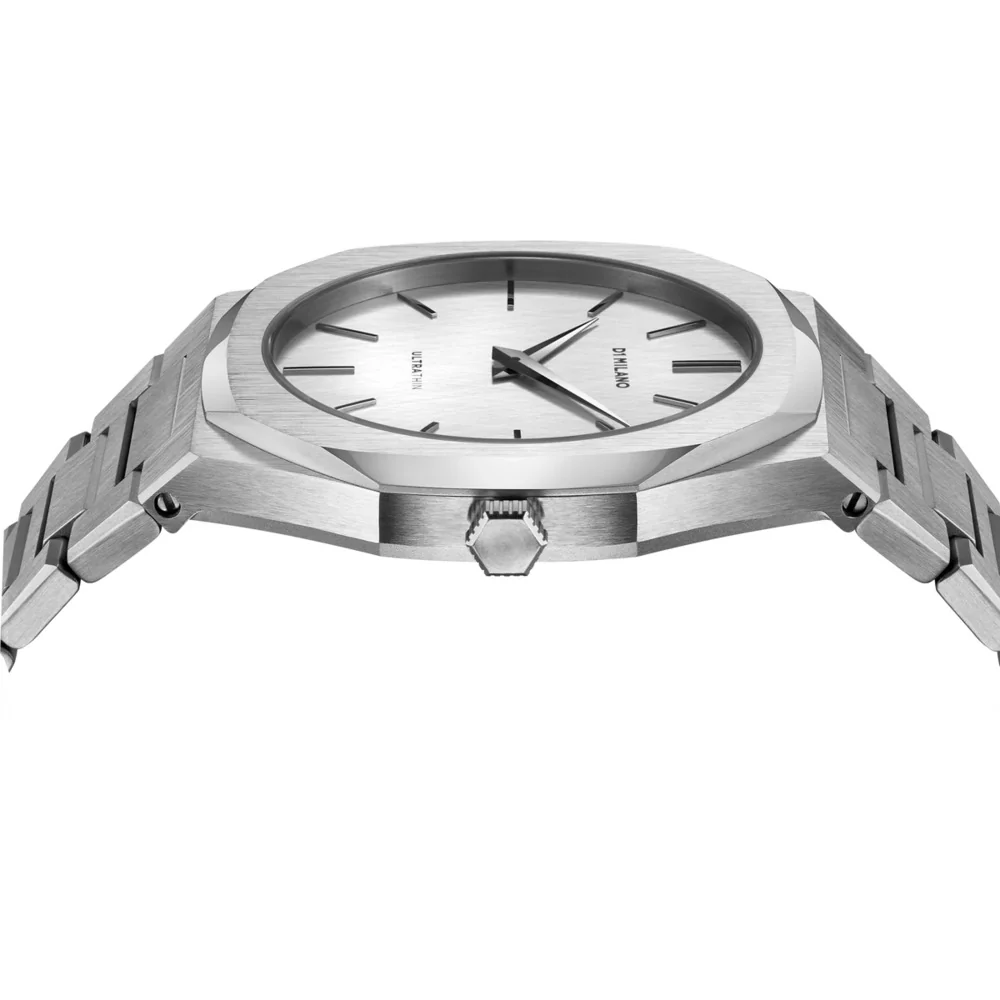 Men Ultra Thin Silver Watch - Image 4