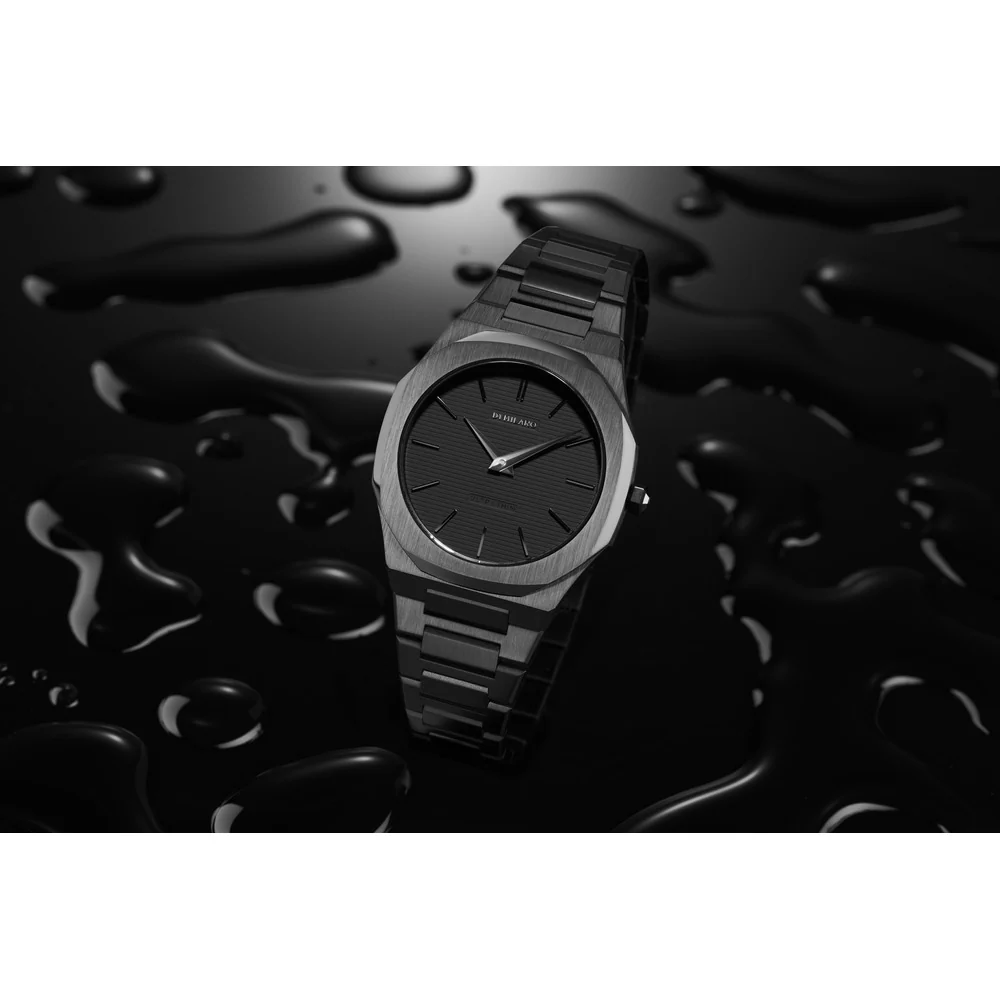 Men Ultra Thin Black Watch - Image 4