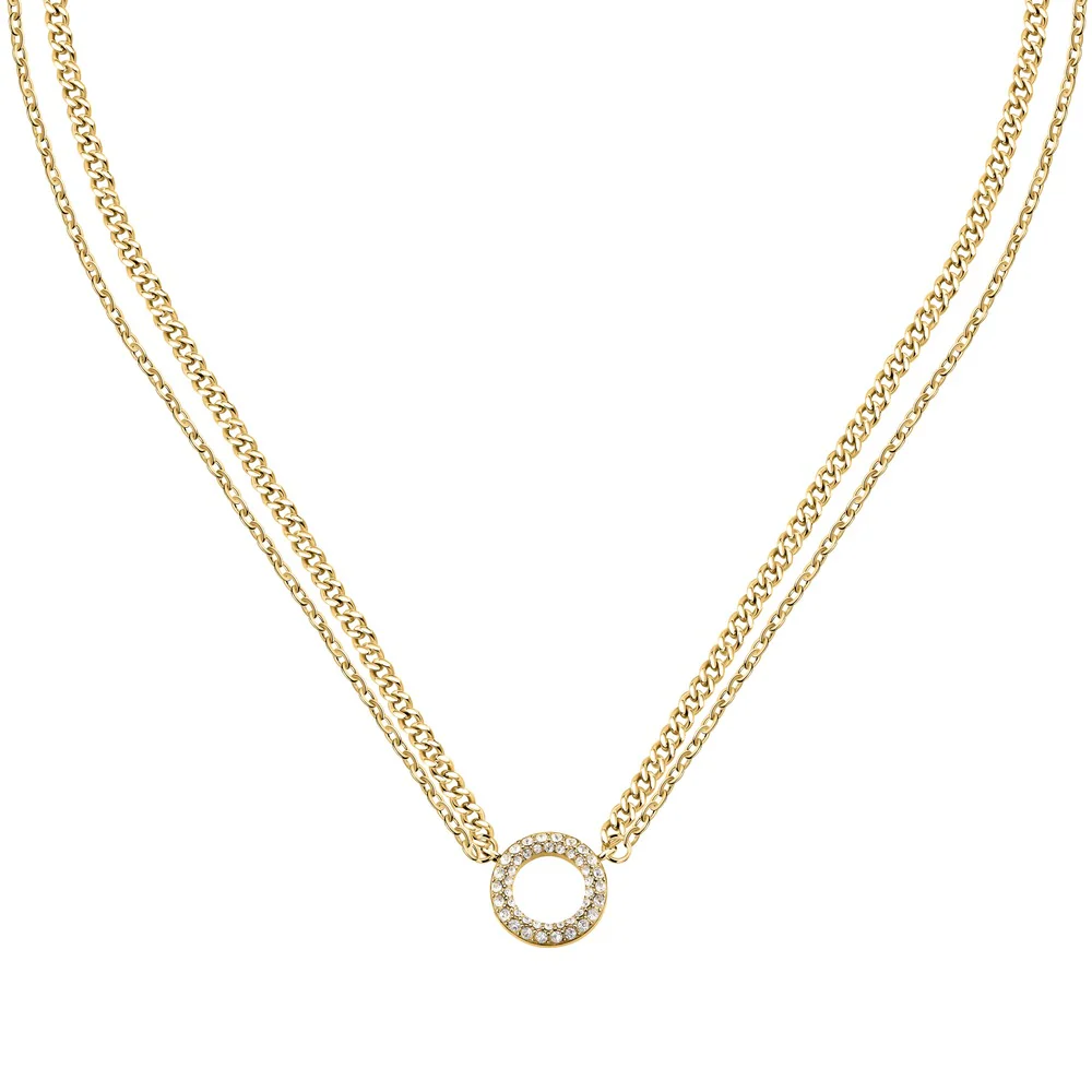 Women Crystals Gold Necklace - Image 2