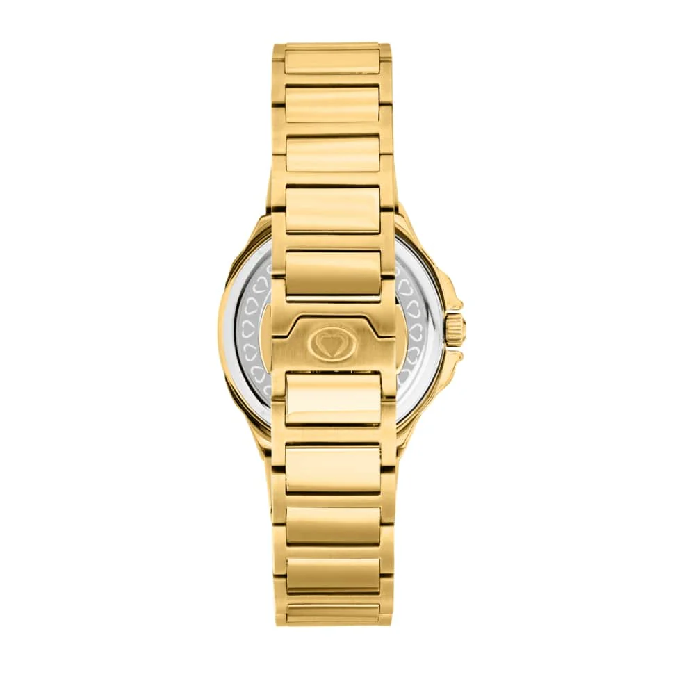 Women Faceted Gold Watch - Image 6