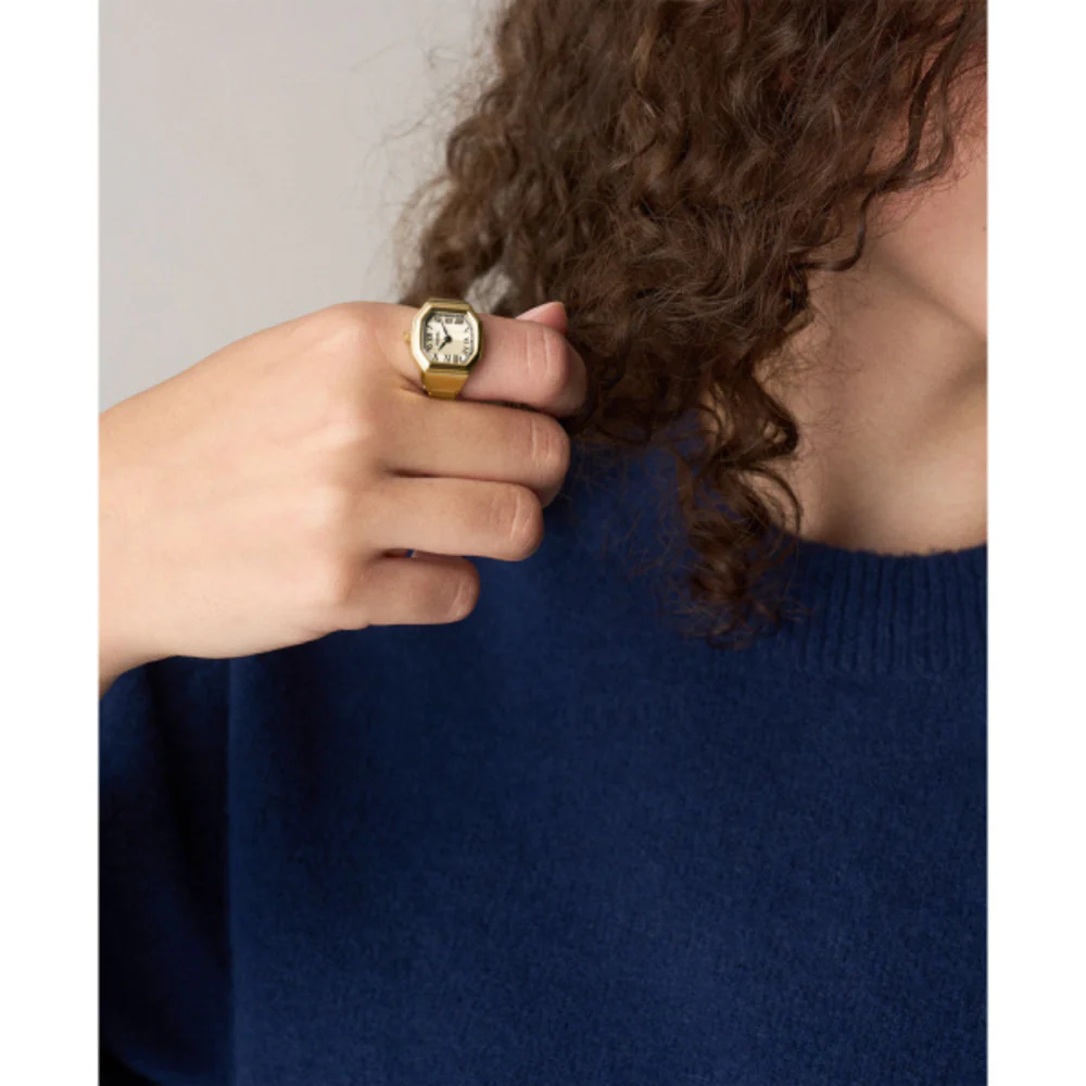 Women Harlow Gold Ring Watch - Image 2