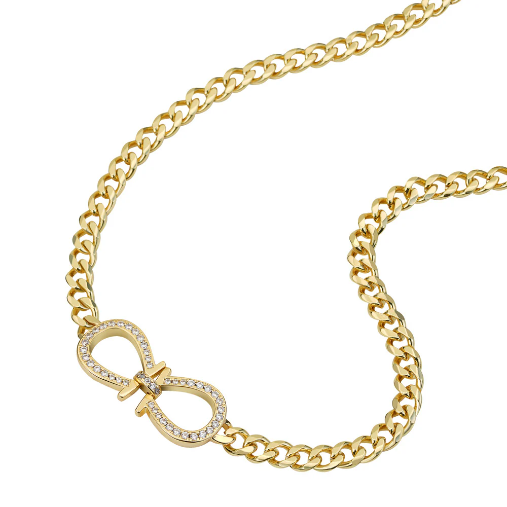 Women Solitaire Crystal Blue Necklace - Image 3