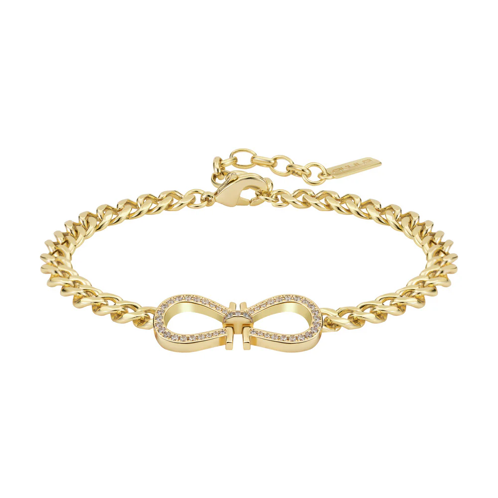 Women Solitaire Crystal Golden Bracelet - Image 2