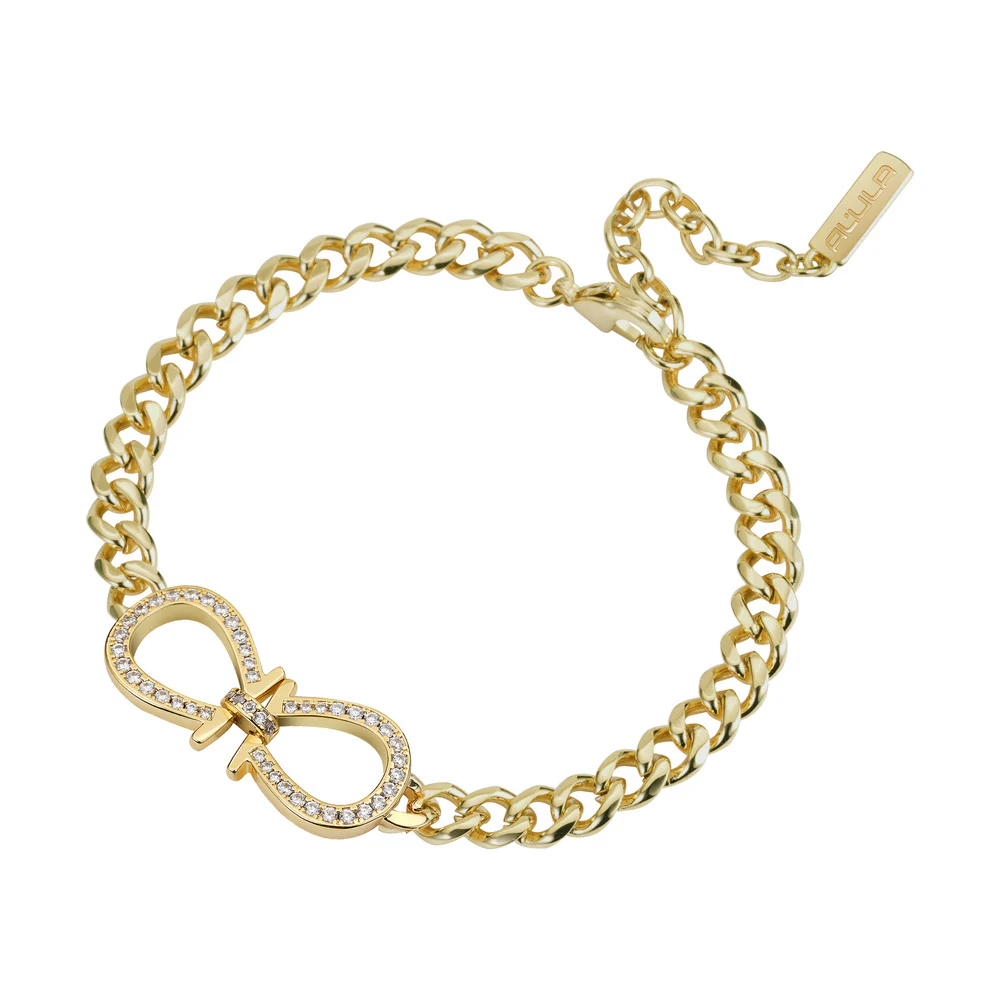 Women Solitaire Crystal Golden Bracelet - Image 4