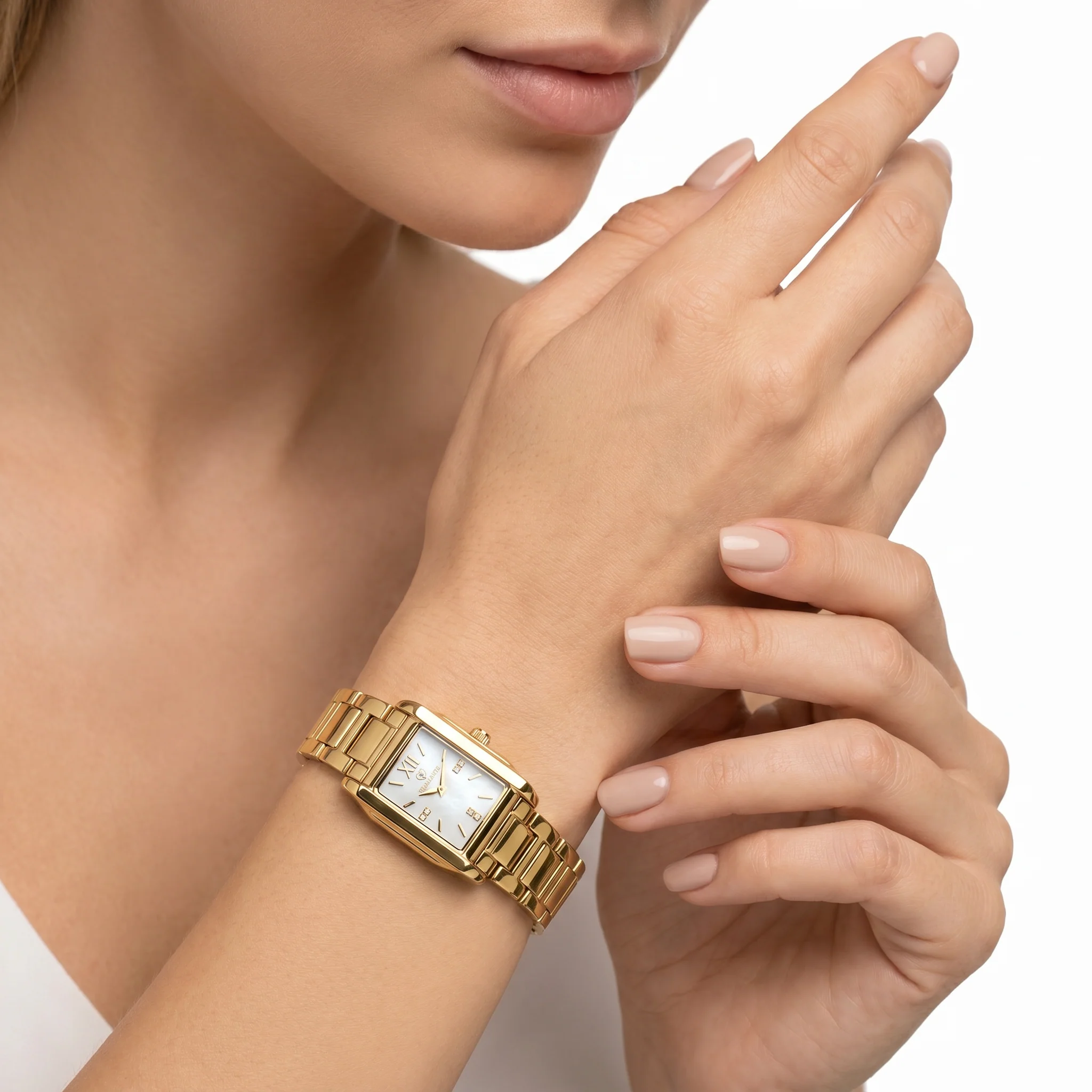 Women Square Gold Watch - Image 2