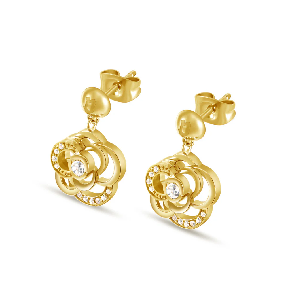 Women Stonerose Gold Earring - Image 2