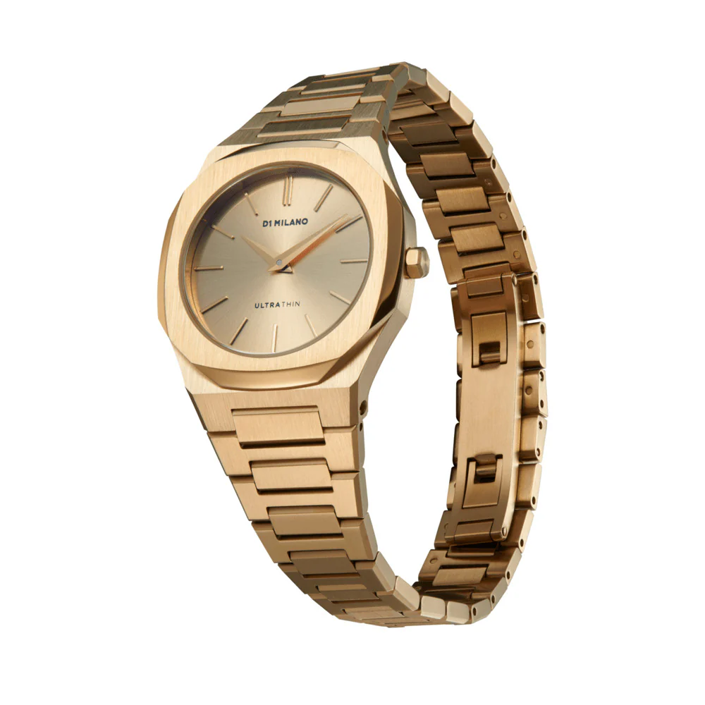 Women Ultra Thin Golden Watch - Image 3
